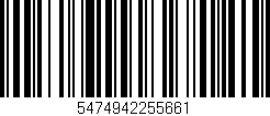 Código de barras (EAN, GTIN, SKU, ISBN): '5474942255661'