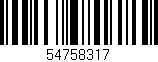 Código de barras (EAN, GTIN, SKU, ISBN): '54758317'