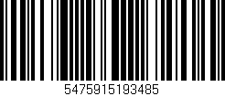 Código de barras (EAN, GTIN, SKU, ISBN): '5475915193485'