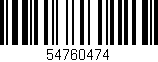 Código de barras (EAN, GTIN, SKU, ISBN): '54760474'
