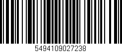 Código de barras (EAN, GTIN, SKU, ISBN): '5494109027238'