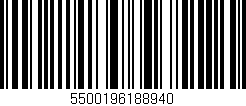 Código de barras (EAN, GTIN, SKU, ISBN): '5500196188940'