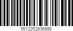 Código de barras (EAN, GTIN, SKU, ISBN): '5512252836986'