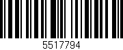 Código de barras (EAN, GTIN, SKU, ISBN): '5517794'