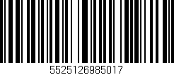 Código de barras (EAN, GTIN, SKU, ISBN): '5525126985017'