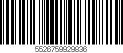 Código de barras (EAN, GTIN, SKU, ISBN): '5526759929836'