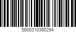 Código de barras (EAN, GTIN, SKU, ISBN): '5600310390294'