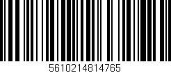 Código de barras (EAN, GTIN, SKU, ISBN): '5610214814765'