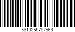 Código de barras (EAN, GTIN, SKU, ISBN): '5613359797566'