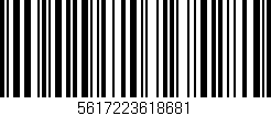 Código de barras (EAN, GTIN, SKU, ISBN): '5617223618681'