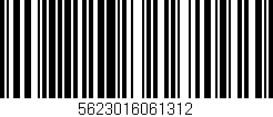 Código de barras (EAN, GTIN, SKU, ISBN): '5623016061312'