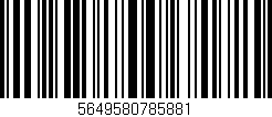 Código de barras (EAN, GTIN, SKU, ISBN): '5649580785881'