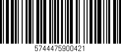 Código de barras (EAN, GTIN, SKU, ISBN): '5744475900421'