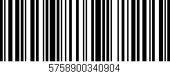 Código de barras (EAN, GTIN, SKU, ISBN): '5758900340904'