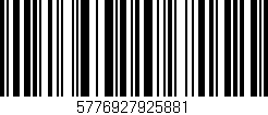 Código de barras (EAN, GTIN, SKU, ISBN): '5776927925881'