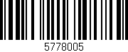Código de barras (EAN, GTIN, SKU, ISBN): '5778005'