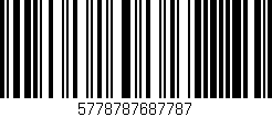 Código de barras (EAN, GTIN, SKU, ISBN): '5778787687787'