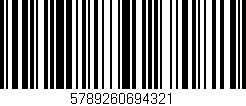 Código de barras (EAN, GTIN, SKU, ISBN): '5789260694321'