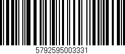 Código de barras (EAN, GTIN, SKU, ISBN): '5792595003331'