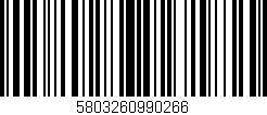 Código de barras (EAN, GTIN, SKU, ISBN): '5803260990266'
