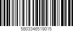 Código de barras (EAN, GTIN, SKU, ISBN): '5803346519015'