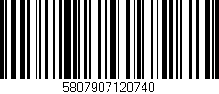 Código de barras (EAN, GTIN, SKU, ISBN): '5807907120740'