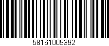 Código de barras (EAN, GTIN, SKU, ISBN): '58161009392'