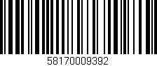 Código de barras (EAN, GTIN, SKU, ISBN): '58170009392'