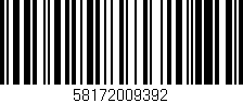 Código de barras (EAN, GTIN, SKU, ISBN): '58172009392'