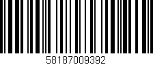 Código de barras (EAN, GTIN, SKU, ISBN): '58187009392'