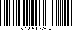 Código de barras (EAN, GTIN, SKU, ISBN): '5832058857504'