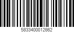 Código de barras (EAN, GTIN, SKU, ISBN): '5833400012862'