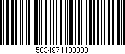 Código de barras (EAN, GTIN, SKU, ISBN): '5834971138838'