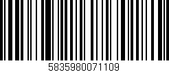 Código de barras (EAN, GTIN, SKU, ISBN): '5835980071109'