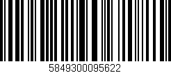 Código de barras (EAN, GTIN, SKU, ISBN): '5849300095622'