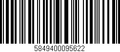 Código de barras (EAN, GTIN, SKU, ISBN): '5849400095622'