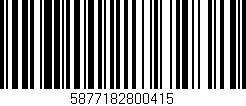 Código de barras (EAN, GTIN, SKU, ISBN): '5877182800415'