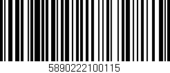 Código de barras (EAN, GTIN, SKU, ISBN): '5890222100115'