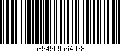 Código de barras (EAN, GTIN, SKU, ISBN): '5894909564078'