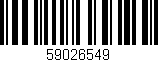 Código de barras (EAN, GTIN, SKU, ISBN): '59026549'