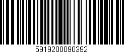 Código de barras (EAN, GTIN, SKU, ISBN): '5919200090392'
