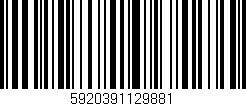 Código de barras (EAN, GTIN, SKU, ISBN): '5920391129881'