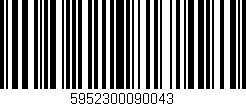 Código de barras (EAN, GTIN, SKU, ISBN): '5952300090043'