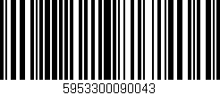 Código de barras (EAN, GTIN, SKU, ISBN): '5953300090043'