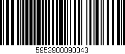 Código de barras (EAN, GTIN, SKU, ISBN): '5953900090043'