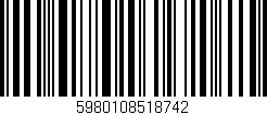 Código de barras (EAN, GTIN, SKU, ISBN): '5980108518742'