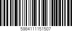 Código de barras (EAN, GTIN, SKU, ISBN): '5984111151507'