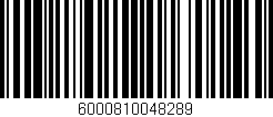 Código de barras (EAN, GTIN, SKU, ISBN): '6000810048289'