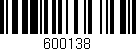 Código de barras (EAN, GTIN, SKU, ISBN): '600138'