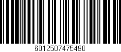 Código de barras (EAN, GTIN, SKU, ISBN): '6012507475490'